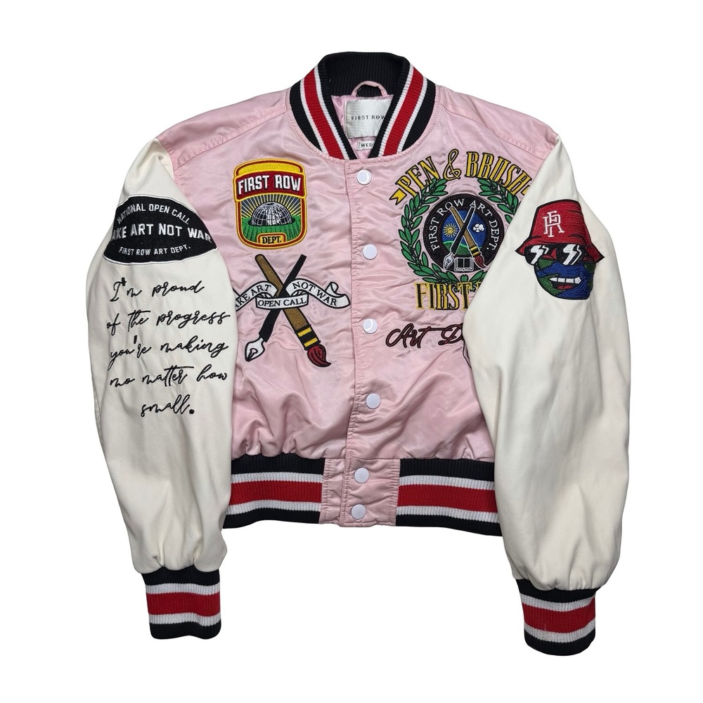 First Row Coexist Multi Patches MA-1 Black Women's Jacket